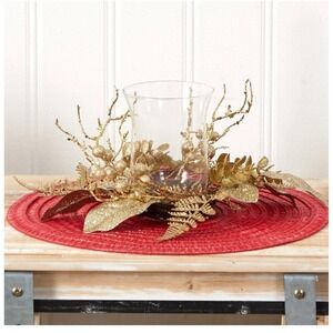 Nearly Natural 10in. Golden Artificial Christmas Candelabrum